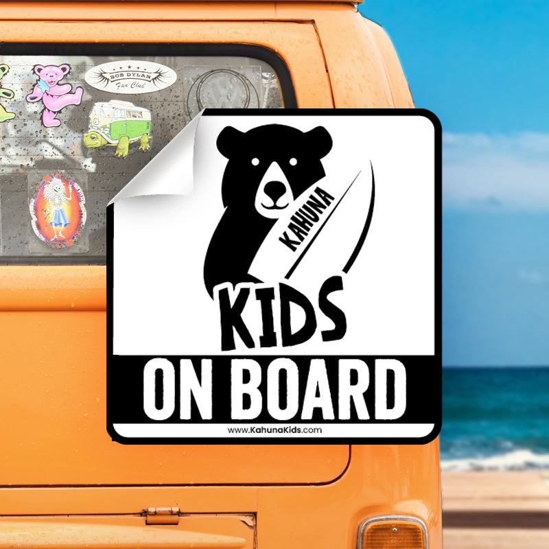 Kahuna Kids car safety surfer bumper sticker