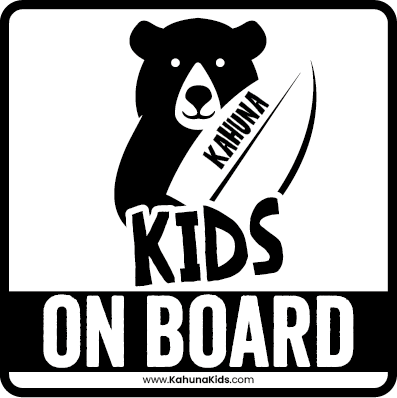 Kahuna Kids surf car safety bumper sticker