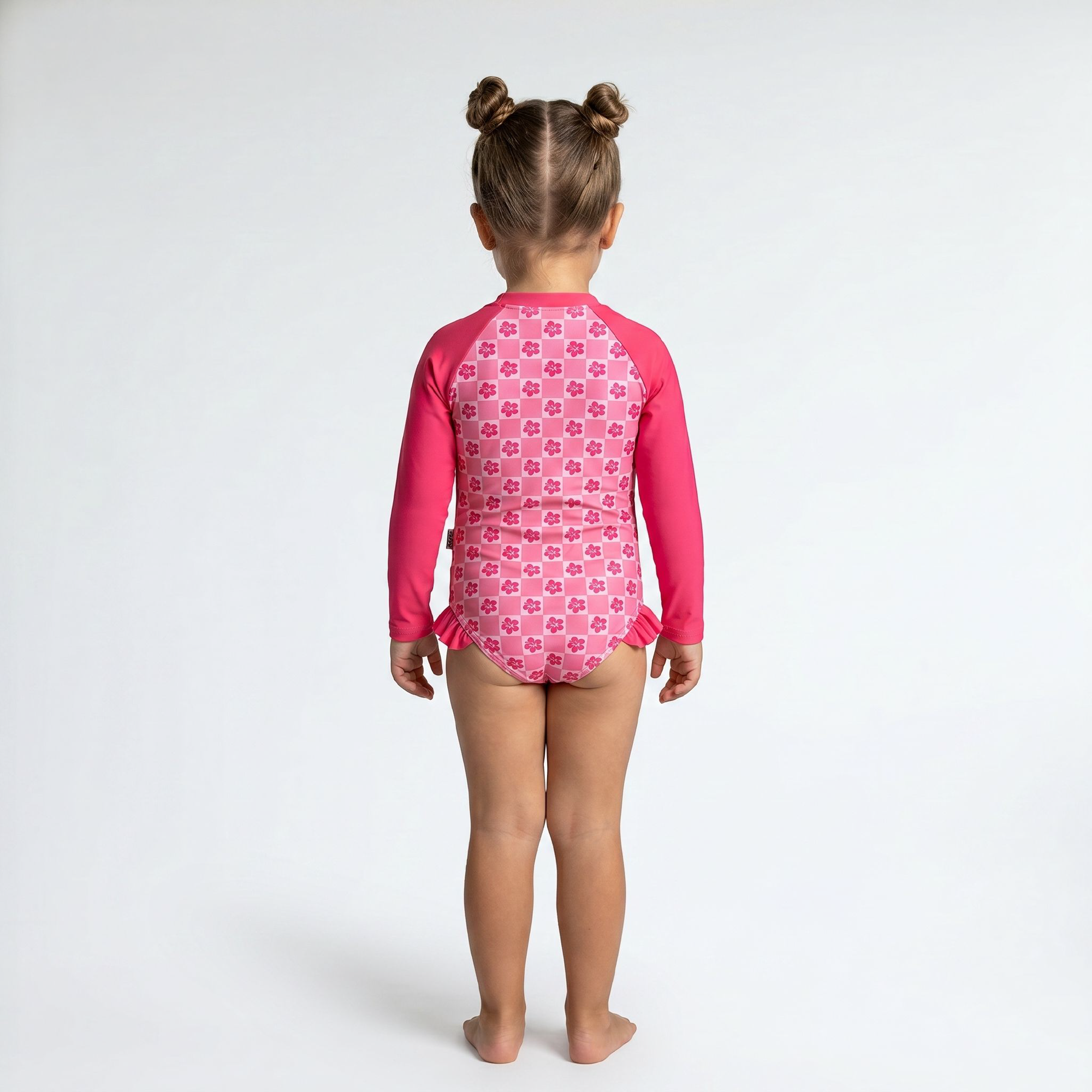 Chequered Hibiscus Swimsuit