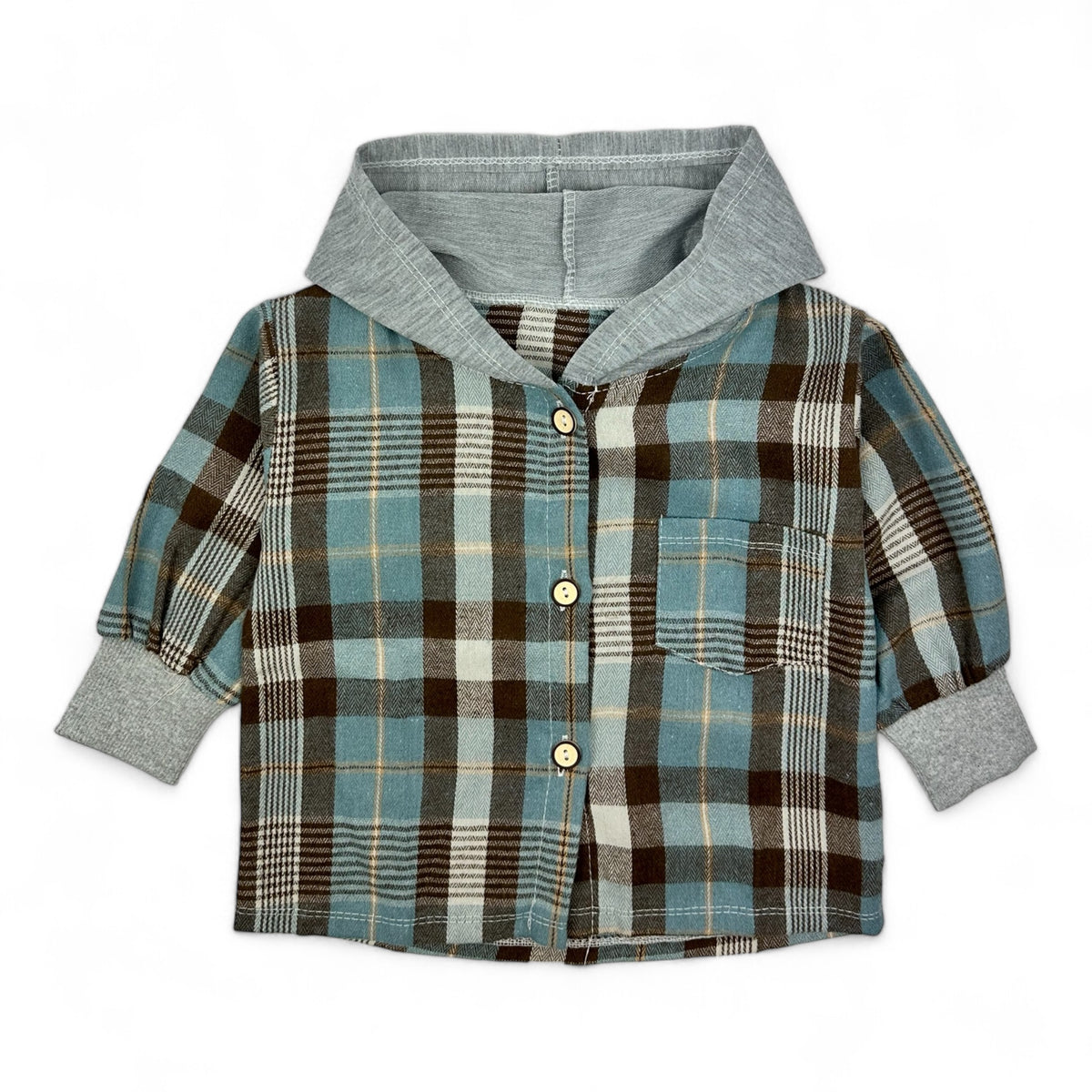 Hooded Checked Shirt