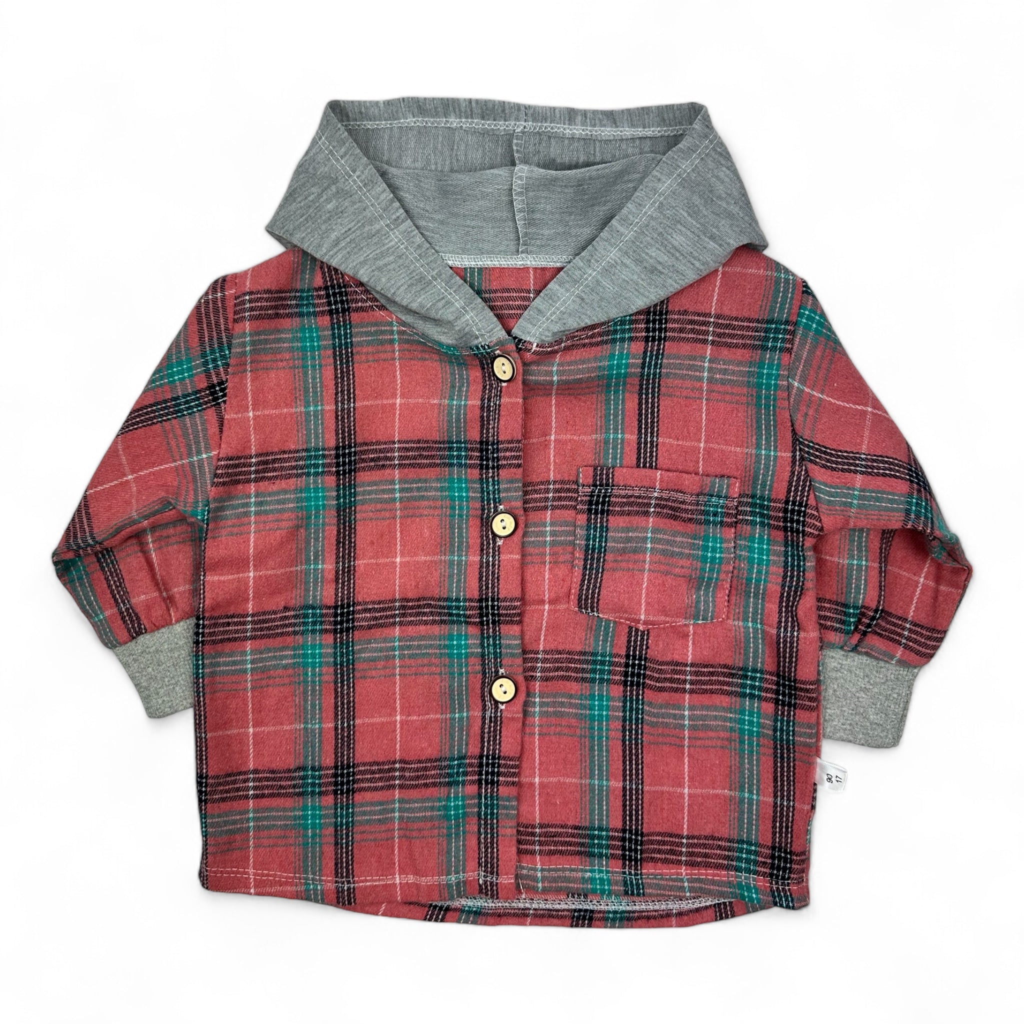 Hooded Checked Shirt