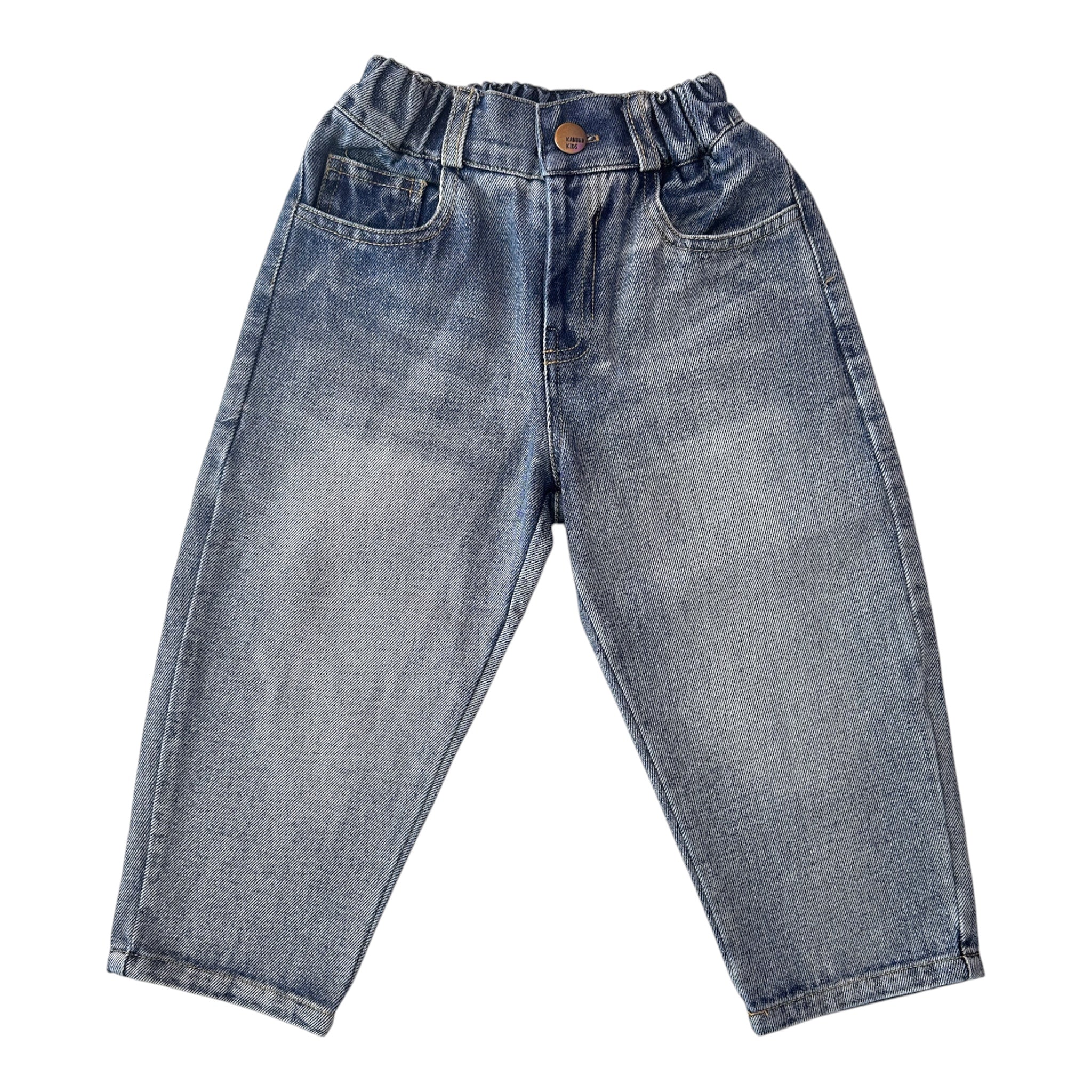 Unisex Elastic-wasted Blue Jeans (1-6 years)