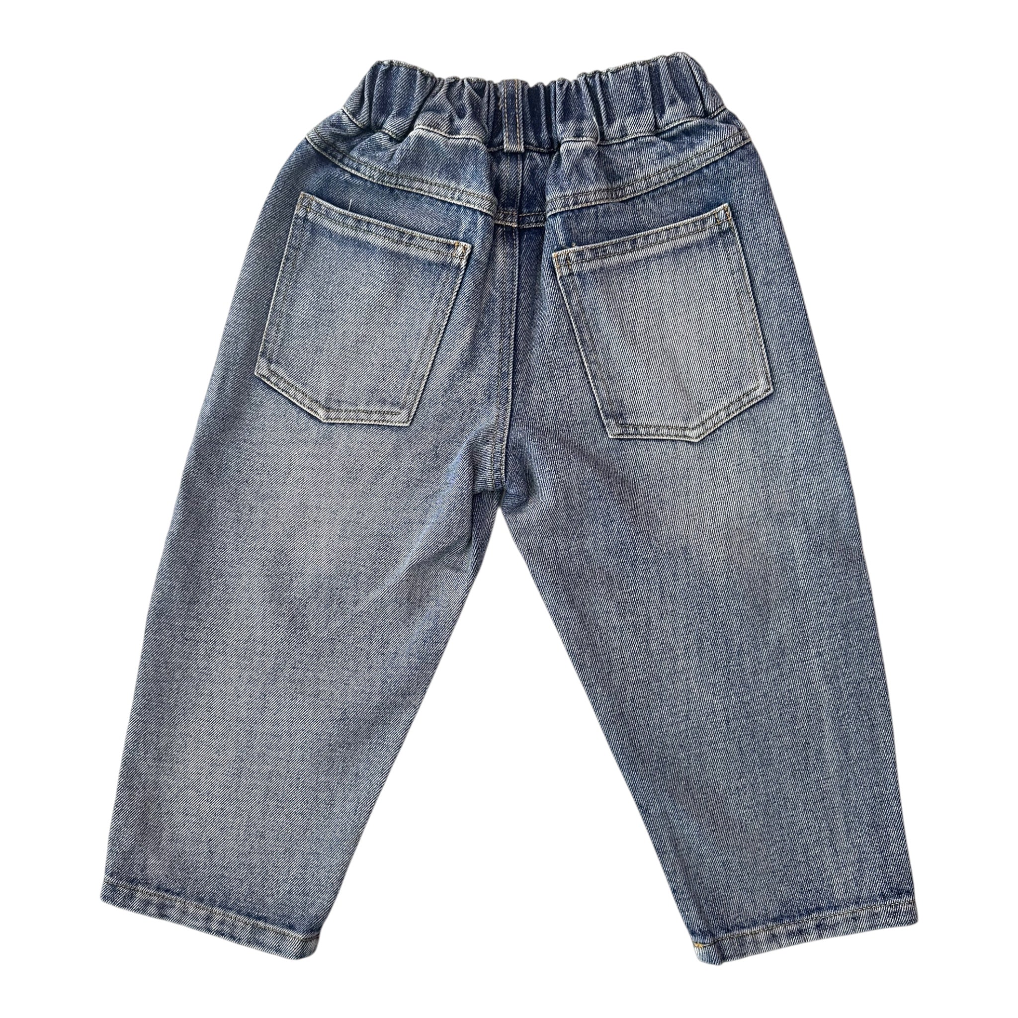 Unisex Elastic-wasted Blue Jeans (1-6 years)