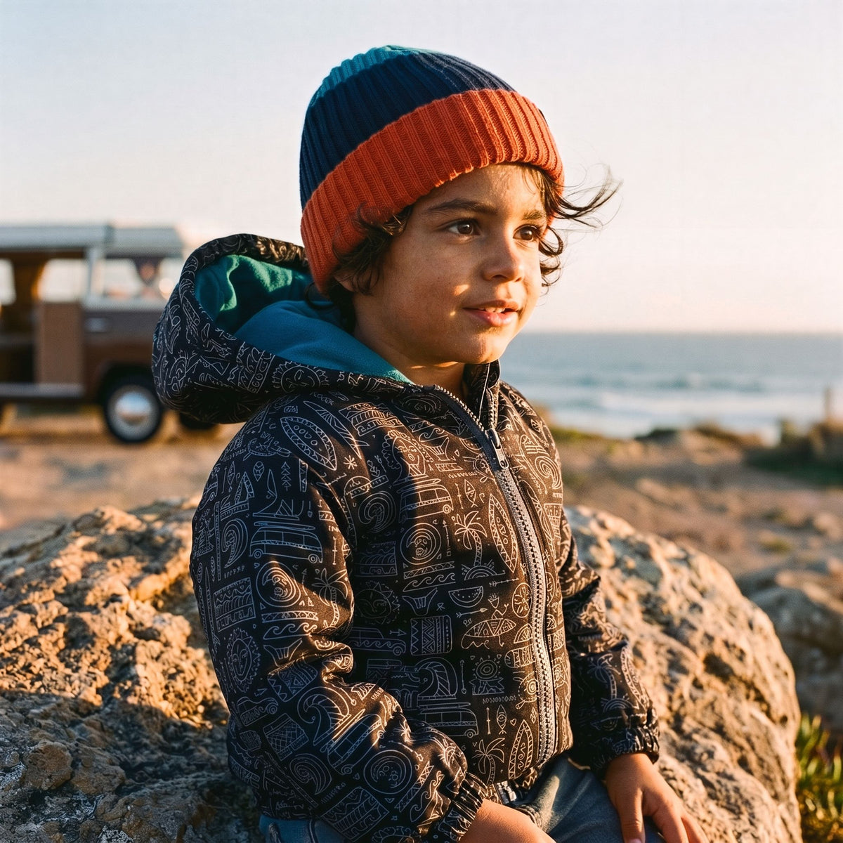 Kids Fleece-Lined Waterproof Jacket
