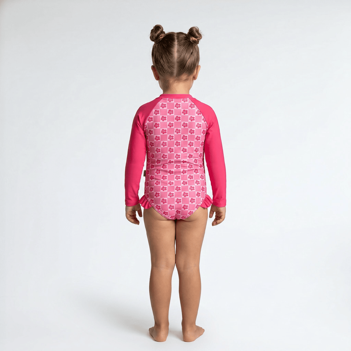 Chequered Hibiscus Swimsuit UPF 50+ - Kahuna Kids