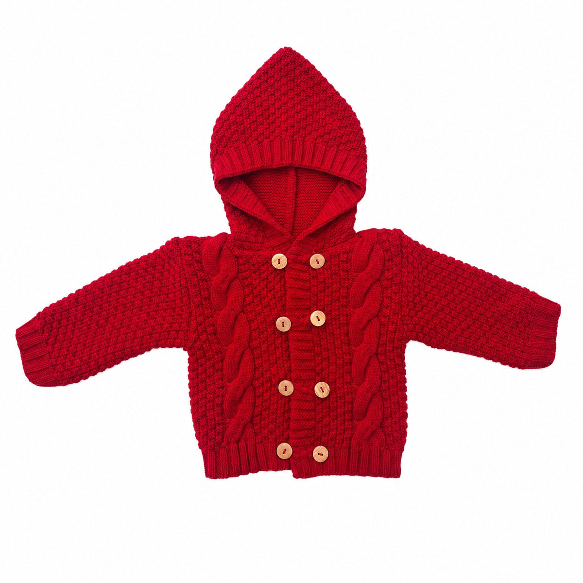 Cozy Hooded Cable Knit Baby Cardigan - Kahuna Kids