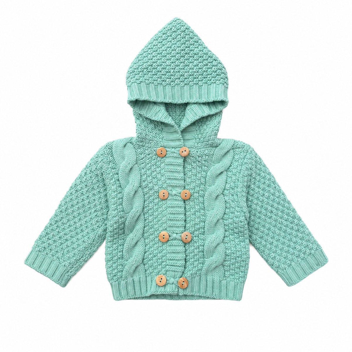 Cozy Hooded Cable Knit Baby Cardigan - Kahuna Kids