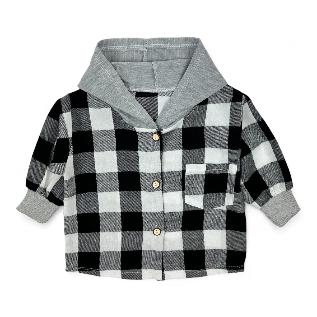 Hooded Checked Shirt - Kahuna Kids