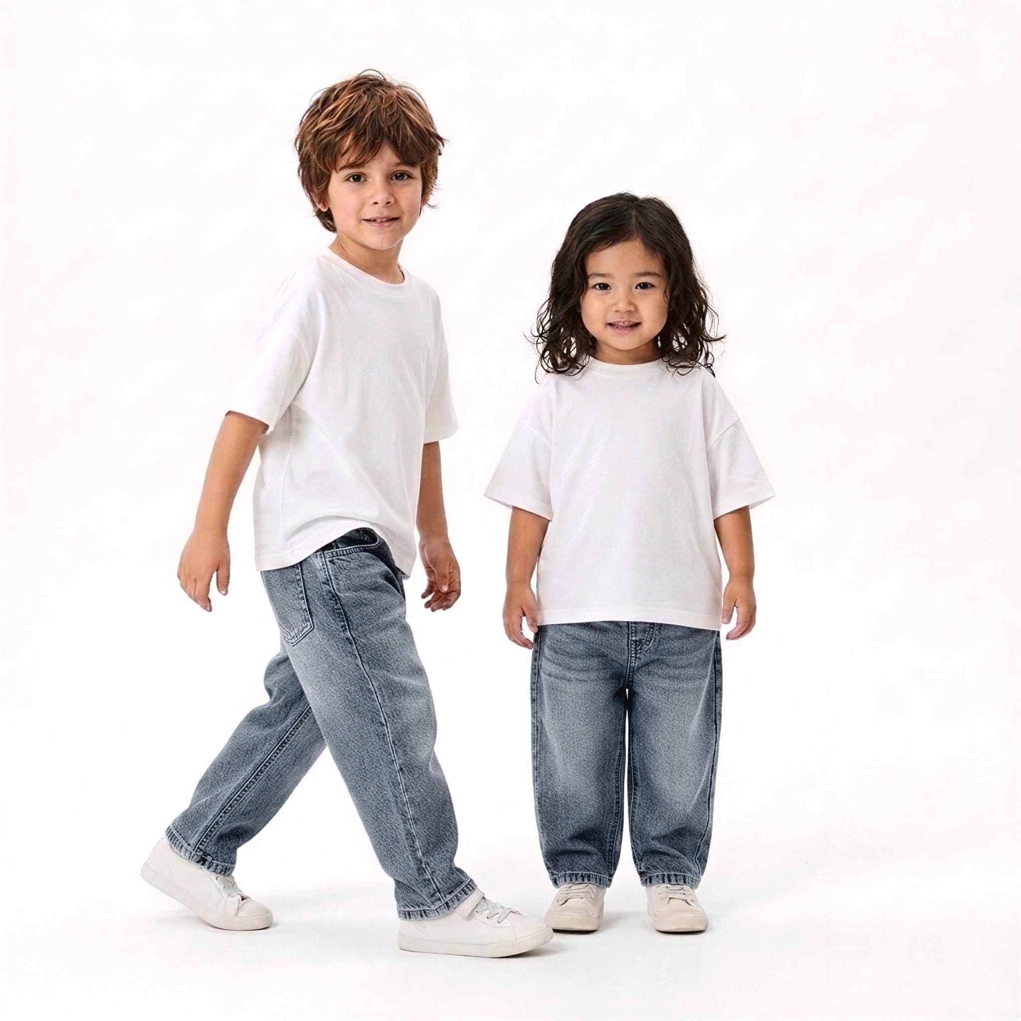 Unisex Elastic-wasted Blue Jeans (1-6 years)