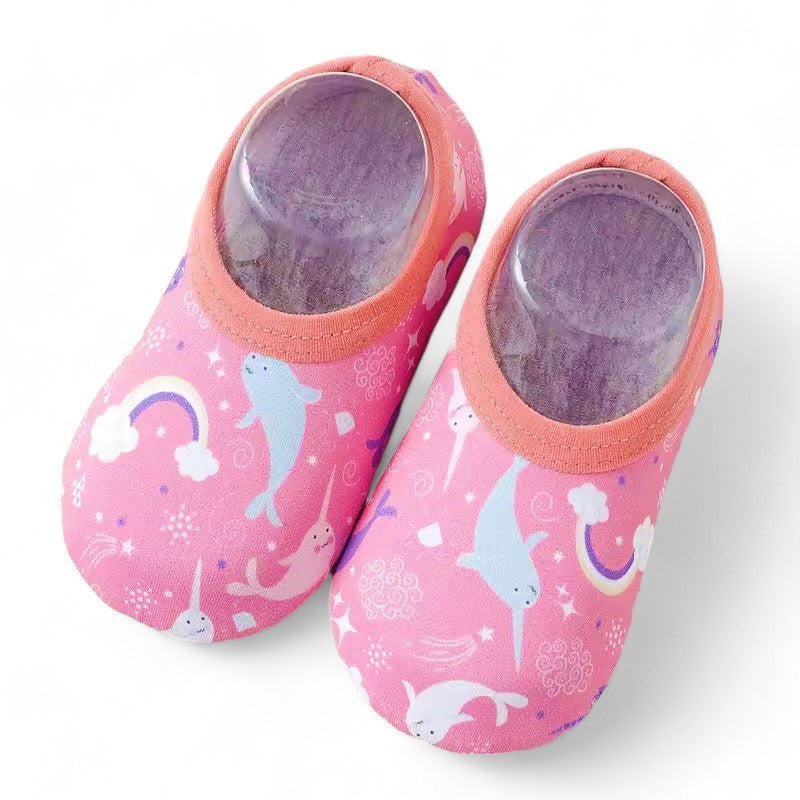 Narwhal Rainbow Beach Slippers