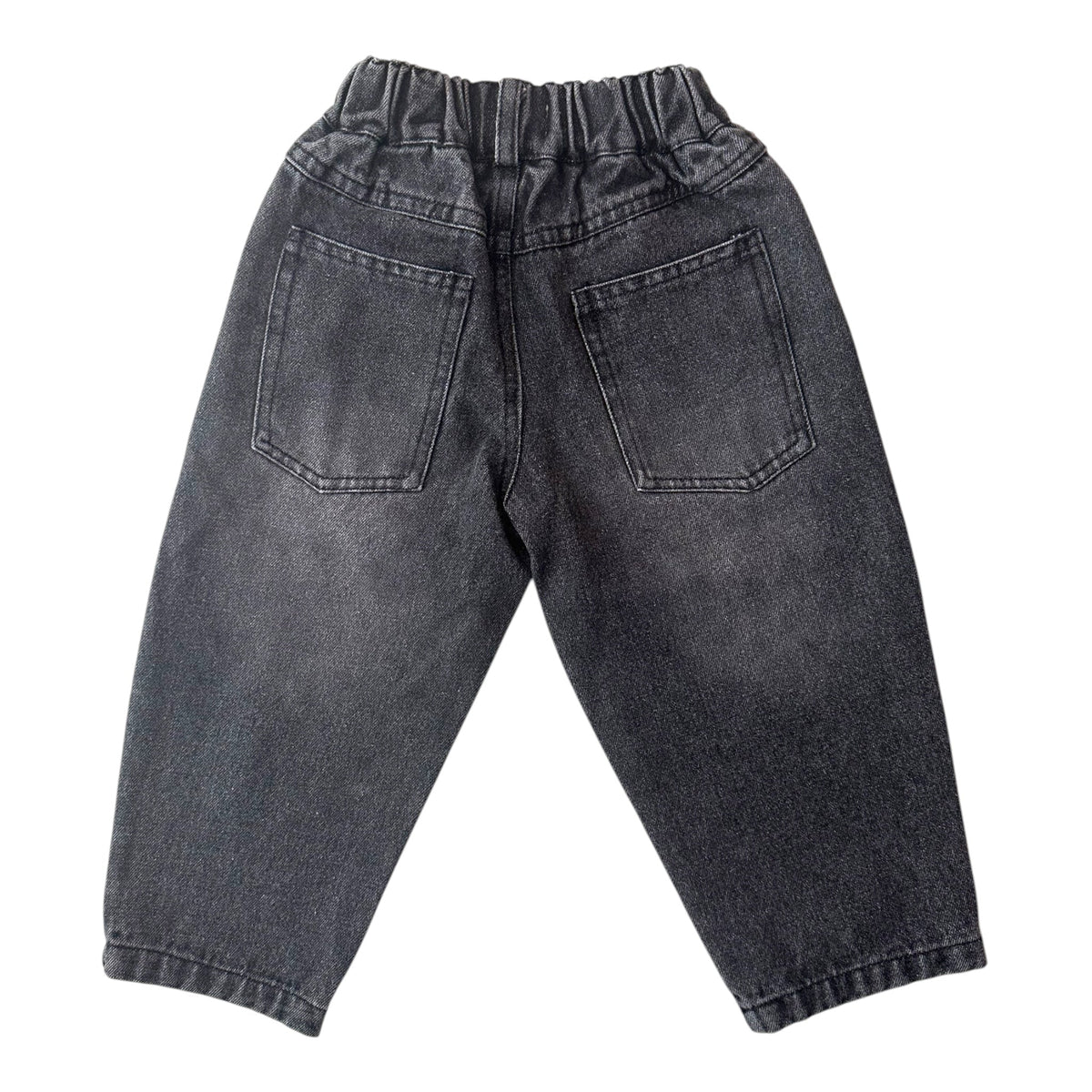 Unisex Elastic-wasted Black Jeans (1-6 years) - Kahuna Kids