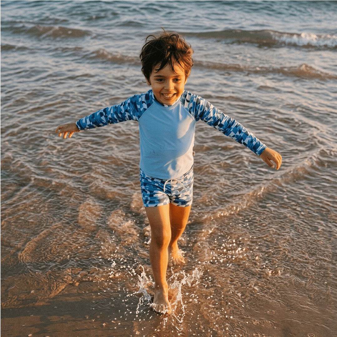 Zephyr Swell Rash Vest Set UPF 50+ - Kahuna Kids